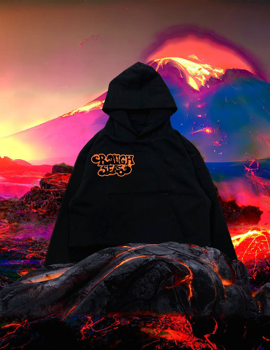 "Flaming Seas" Cropped Hoodie